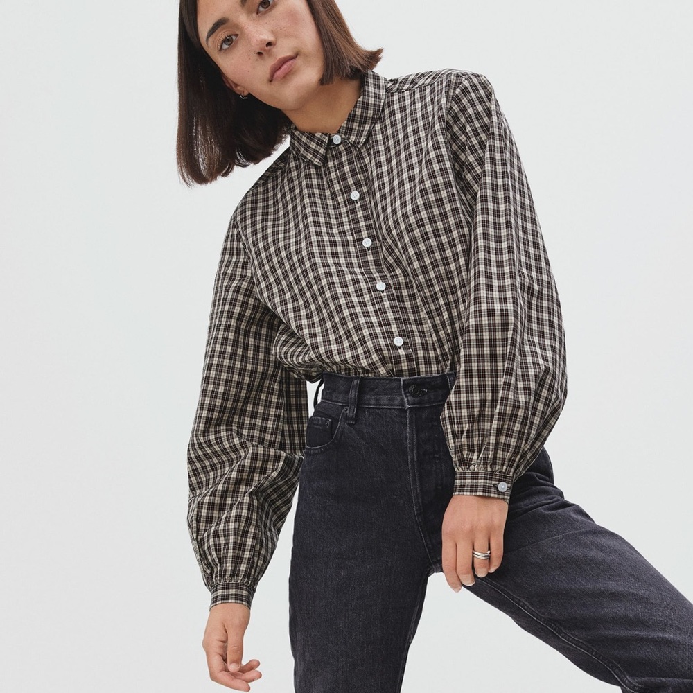 Everlane cool cotton prep shirt in plaid